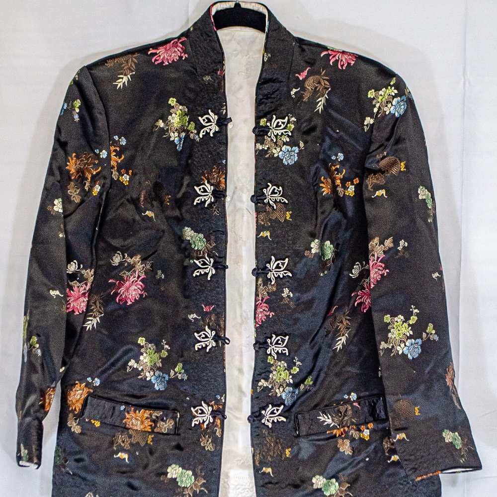 Vintage Asian reversible silk embroidered jacket